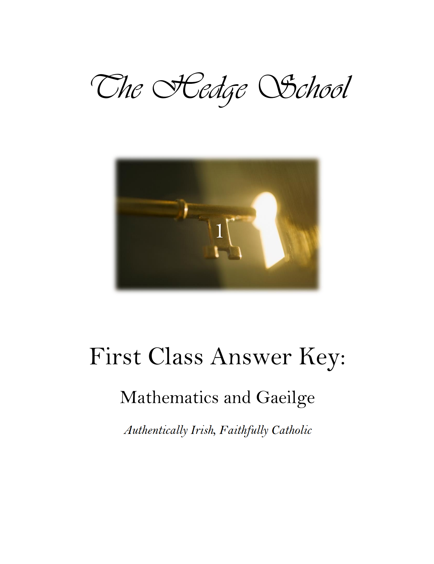 First Class Answer Key